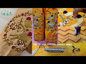 Zardosi Maggam Work Blouse Designs Learning || Aari Work || Bride Maggam work Model