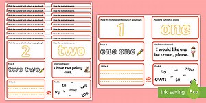 Numbers 1-10 Make Read Write Activity Mat