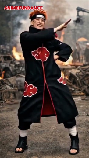 Akatsuki character is on a dance mode