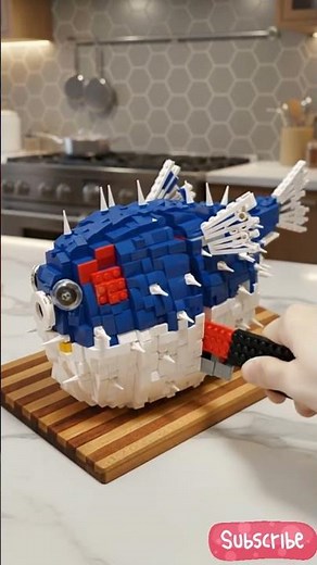 The most colorful LEGO explosion you'll ever see! 🐡🌈 #epicbrickcollapse #LEGO Destruction