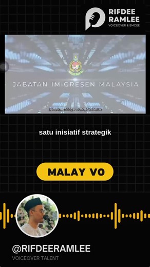 Rifdi Akmal on Instagram: "Latest Voice Over work with #jabatanimigresenmalaysia #myniise . . DM me to collab on your next VO project #1hari1voiceover #voiceover #voiceovermalaysia"