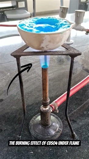 Burning Effect of CuSO4 Experiment 🔥 | Copper Sulphate Reaction Explained #shorts