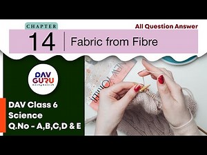 Chapter 14 | Fabric from Fibre | Class 6 DAV Science (Question Answer) A to E 🔥🔥🔥