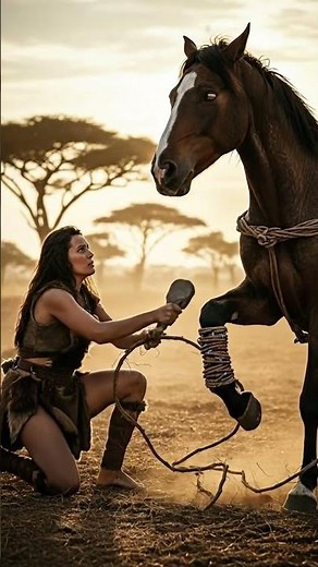 How Early Humans Tamed the Wild Horse – The First Bond #earlyhumans #humanevolution