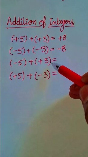 Addition of integers