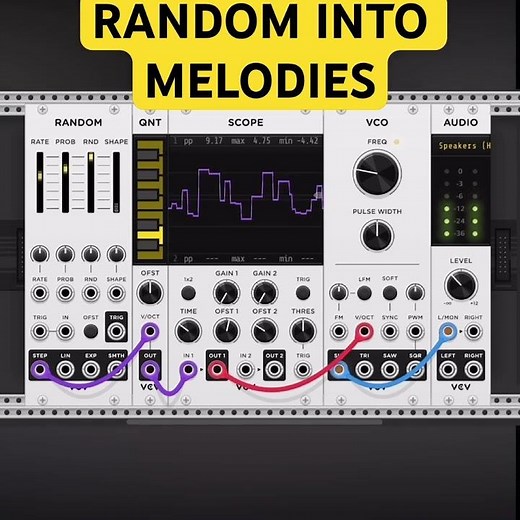 VCV Rack Trick: Make Random Voltages Sing #vcvrack