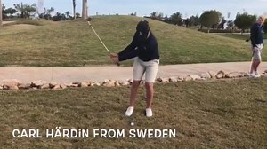 At the Final of the Skills Challenge Philipp Raggl from Austria and Carl Härdin from Sweden played the shoot out with Carl Härdin as the winner. #GlobalJuniorGolf #GJGTour #21golfleague #EvolveProTour #LaSerena #GJGPerformanceCenter #BGGA #IJGA | Global Junior Golf - GJG