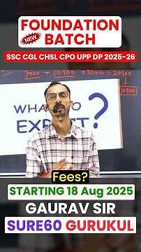 Foundation Batch 2025 | Complete Fees Breakdown!