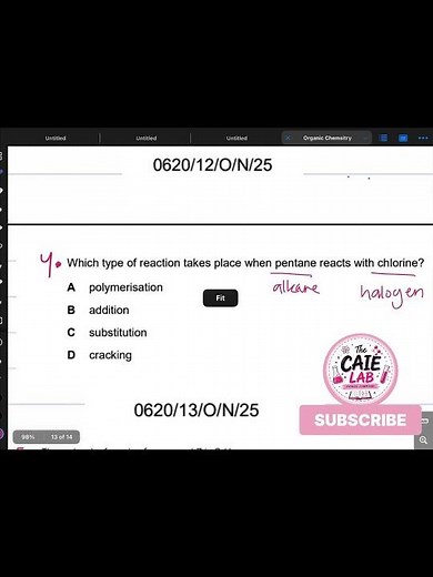 🚨 Can You Solve This CAIE Chemistry MCQ? #shorts #organicchemistry #igcse #gcse #olevels