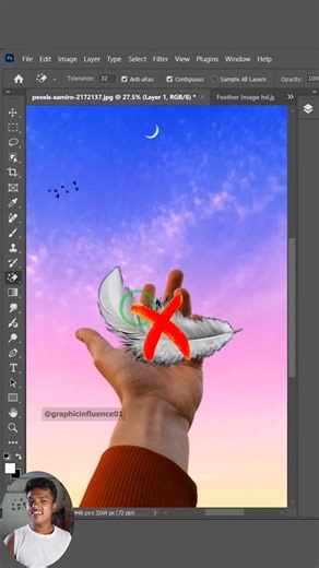 How to Selected Compicated Feather in Adobe Photoshop Tutorial #rggraphic | RG Graphic