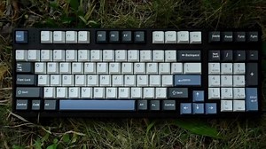 Tecsee White Black Dye Sub Keycaps Set 100%/75%/70%/60% Keyboard Keycaps Cherry Profile PBT Sublimation Double Shot Keycaps