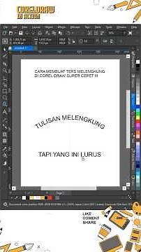#CDIA Cara membuat teks melengkung di coreldraw