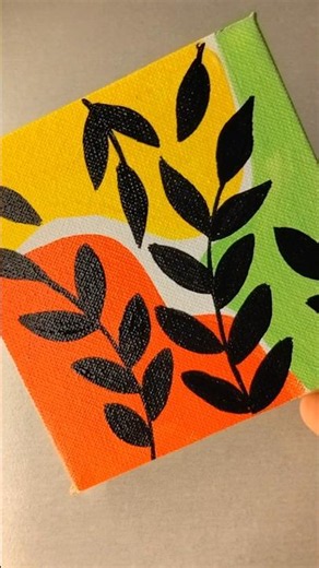 🌿 Boho Canvas Painting🎉🧡#painting #diy #viral #shorts