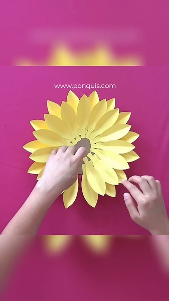 CÓMO HACER GIRASOL DE PAPEL