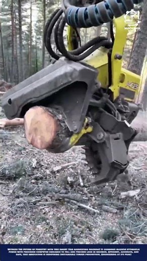 Advanced Smart Tree Harvesting Machine Innovation with Computer-Guided Precision Cutting