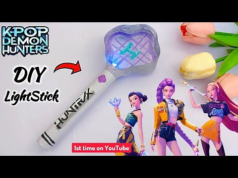 Handmade K-pop Demon Hunters Lightstick 🔮 how to make / easy craft ideas / paper craft / Saja boys
