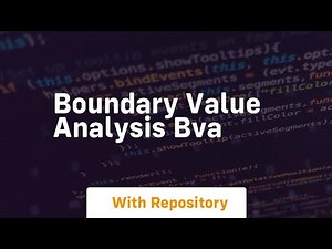 boundary value analysis bva