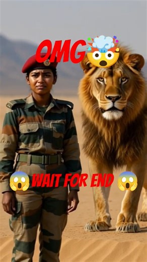 “Who is this after the young female Indian army ? 😳🔥”#shorts #shortsfeed #ai#indianarmy #lion