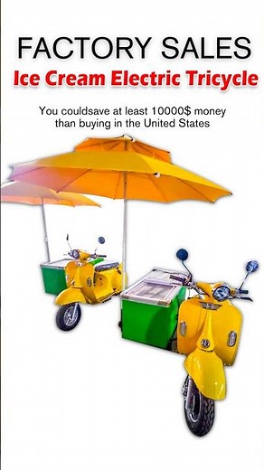 Vintage Aesthetic, Modern Power: The Electric Vespa Trike That’s Taking Over! 🔋💛" #foodtruck