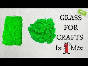 “DIY ARTIFICIAL GRASS in 1️⃣ Minute || FAKE GRASS || Grass for crafts || Homemade grass #diy #craft