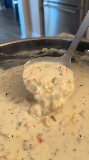 Creamy Shrimp & Corn Chowder | Easy One-Pot Comfort Food Recipe #shrimpchowder #chowder #Seafood #Soup #fallrecipes | Soulmates Cooking