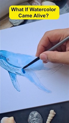What if a watercolor painting could come alive? 🎨🌊|expressive watercolor painting