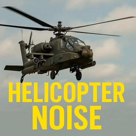 Helicopter Flying Sound • Powerful Rotor Noise