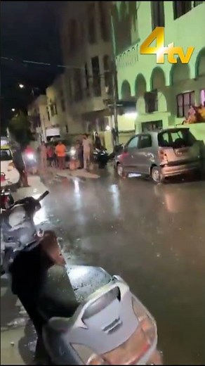 ''Cloud burst on Hyderabad-Murad Nagar post office line and rain fell within 6 feet''.