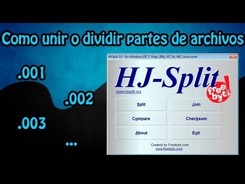 How to join or split parts of "files 001, 002, 003, etc." with HJSPLIT (Easy and quick tutorial)