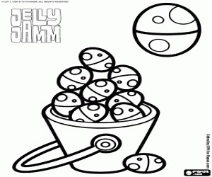 Pail with Easter eggs, Jelly Jamm coloring page printable game