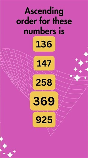 Ascending Order 3 digit numbers Example 23