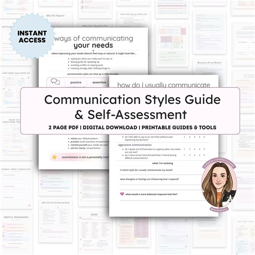 Worksheet and Guide for Communication Styles: Identify Patterns and Enhance Skills - Etsy
