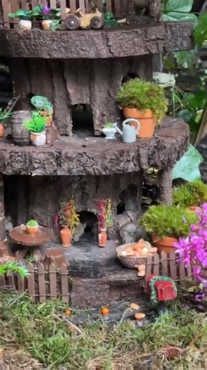 Mr & Mrs Mouse and their honeysuckle family in Honeysuckle lodge cottage that I handmade them | The Mouse family that live by the brambles