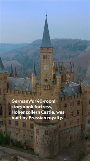 National Geographic History on Instagram: "Step into history at Hohenzollern Castle 🏰 Built in the 1800s, this stronghold was inspired by enchanting medieval fairy tales. Though relatively young, Hohenzollern draws around 350,000 visitors annually to explore its rich past. #EuropeFromAbove is now streaming on @DisneyPlus."