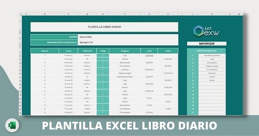 Plantilla de Libro diario en Excel [GRATIS]