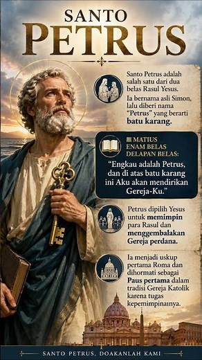 Siapa Santo Petrus? Rasul, Batu Karang, dan Paus Pertama Gereja