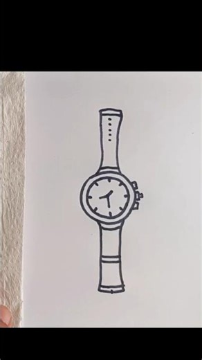Easy watch drawing #wristwatch #shortsviral #art