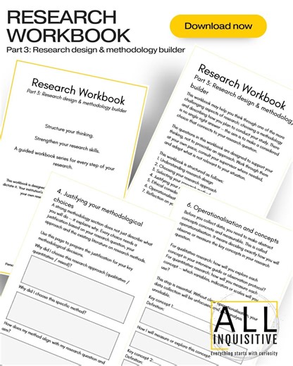 Research Methodology Workbook — Fillable PDF for Students - Etsy