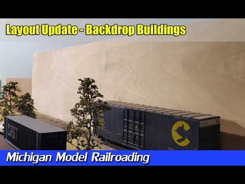 HO Scale Layout Update #21 - Backdrop Buildings