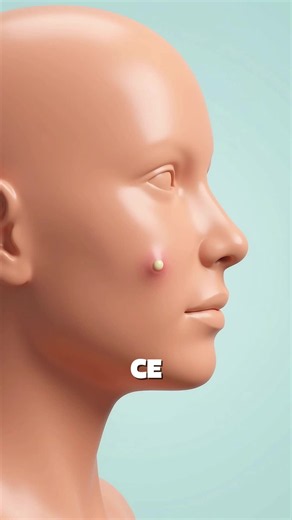 Pourquoi ce bouton a une pointe blanche ? Voyage sous ta peau ! #Acné #Bouton #SkinScience #CorpsHumain #Animation3D