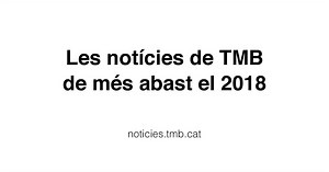 Informa't de l'actualitat del transport públic a Barcelona i l’àrea metropolitana: | TMB, Transports Metropolitans de Barcelona