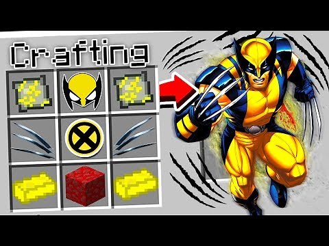 CRAFTING WOLVERINE IN MINECRAFT!