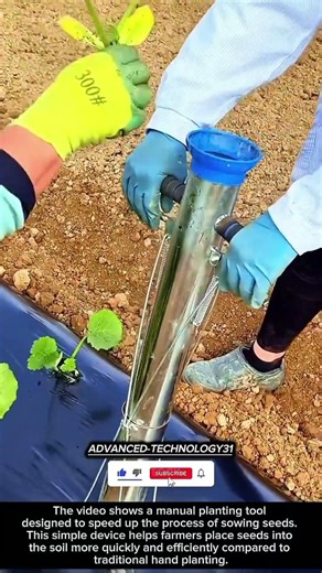 Manual Seed Planting Tool for Faster Farming !! #innovation #tool #ideas