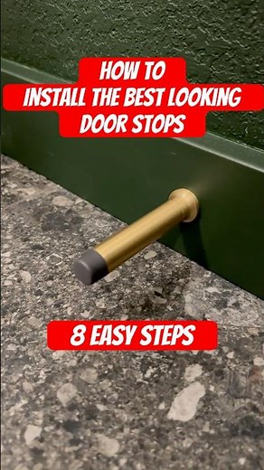 How To Install The Best Looking Emtek 2233 Door Stops On Your Baseboards. #doorhardware #emtek #diy