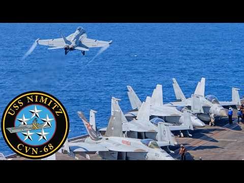 USS Nimitz (CVN-68) Flight Operations in the Pacific Ocean