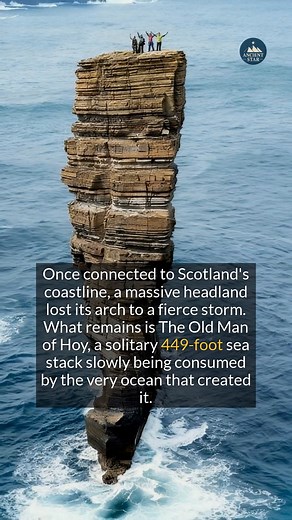 Once part of Scotland's coast, this 449-foot sea stack is a powerful testament to the oceans force. #history #didyouknow #scotland #geology | Ancient Star