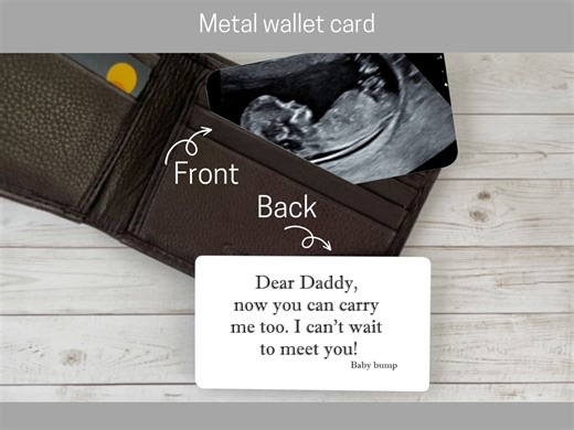 Ultrasound Wallet Card - I Can’t Wait to Meet You - First Time Dad Gift - Etsy