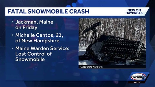 New Hampshire woman dead after snowmobile crash