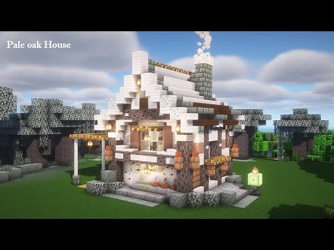 [マイクラ]ペールオークを使ったお家の作り方[Minecraft][tutorial][Pale oak House]