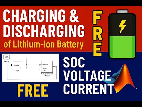 Charging & Discharging of Lithium-ion Battery in MATLAB / Simulink | SOC, Voltage & Current Analysis